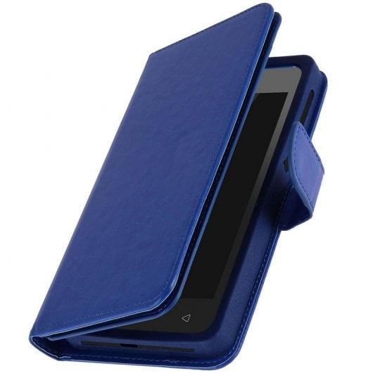 Avizar Funda Billetera Azul para Smartphones de 3.8" a 4.3"