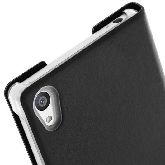 Clappio Funda Rígida con Ventana Negra para Sony Xperia Z5
