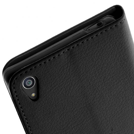 Avizar Funda Tipo Libro Cartera Negra para Sony Xperia Z5 Premium