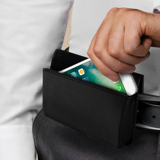Avizar Funda para Cinturón Negra para Smartphones Max. 139x70mm