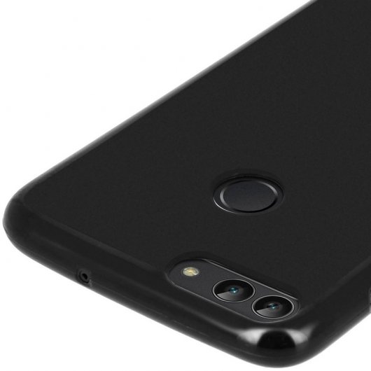 Avizar Funda de Silicona Negra para Huawei P Smart