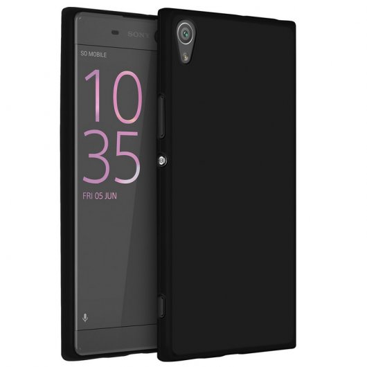 Avizar Funda de Silicona Flexible Negra para Sony Xperia XA1 Ultra