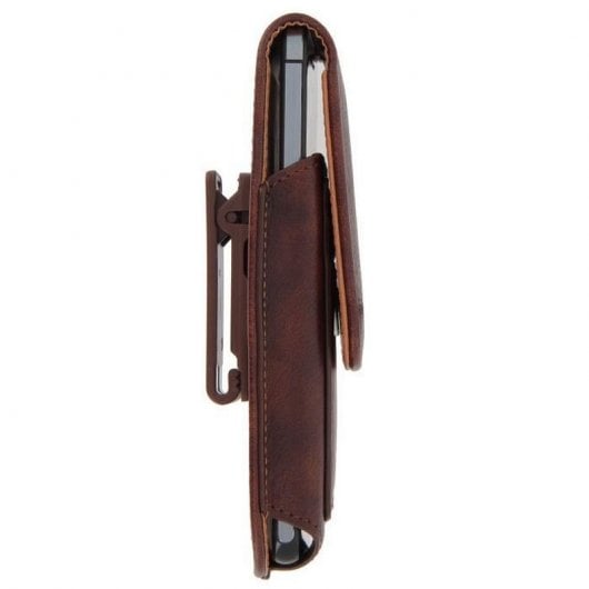 Avizar Funda Vertical de Piel Marrón para Smartphones 140x70mm