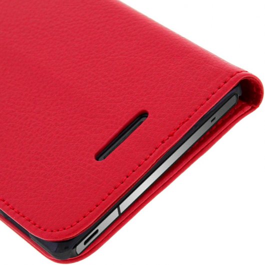 Avizar Funda Libro Billetera Roja para Sony Xperia T3