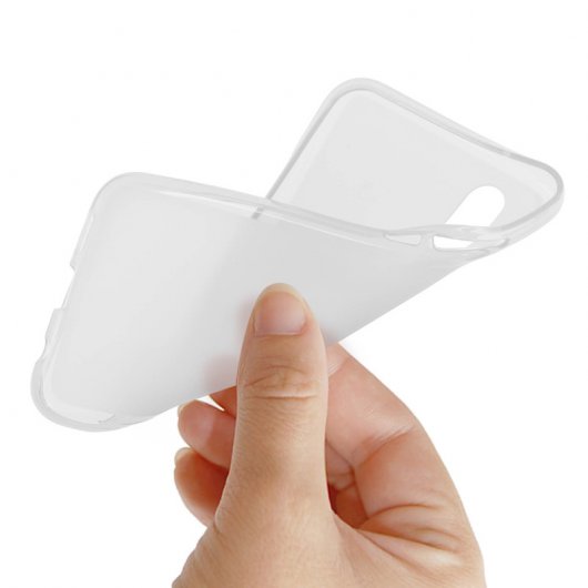 Avizar Funda de Silicona Flexible Blanca/Transparente para Apple iPhone XR