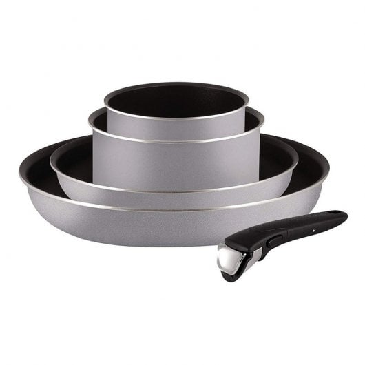 Tefal Ingenio Essential L2149102 Set de 5 Piezas Sartenes 24/26 cm + Cazos 16 /18 cm + Mango
