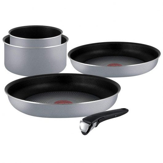 Tefal Ingenio Essential L2149102 Set de 5 Piezas Sartenes 24/26 cm + Cazos 16 /18 cm + Mango