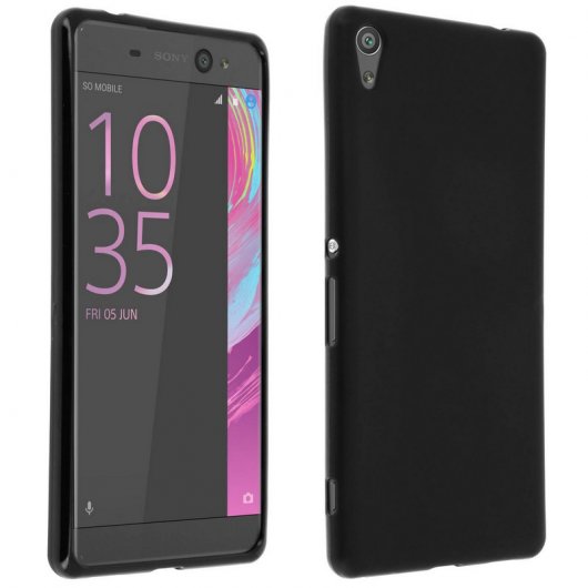 Avizar Funda de Silicona Flexible Negra para Sony Xperia XA Ultra