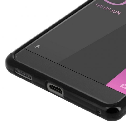 Avizar Funda de Silicona Flexible Negra para Sony Xperia XA Ultra