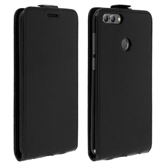 Custodia a portafoglio verticale nera Avizar per Huawei P Smart