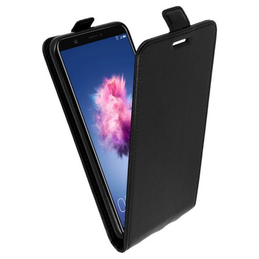 Custodia a portafoglio verticale nera Avizar per Huawei P Smart