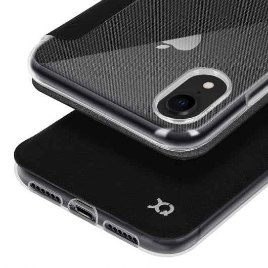 Xqisit Funda Tipo Libro Slim Negra para Apple iPhone XR