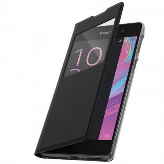 Avizar Funda Rígida con Ventana Negra para Sony Xperia E5