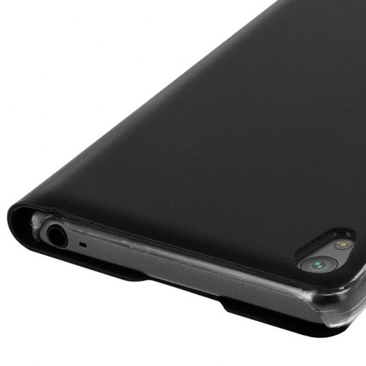 Avizar Funda Rígida con Ventana Negra para Sony Xperia E5