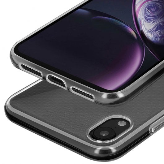 Coque en silicone transparente Avizar + verre trempé pour Apple iPhone XR