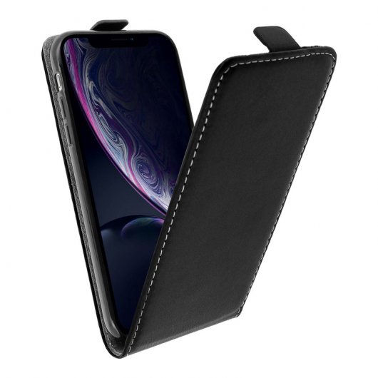 Avizar Funda Billetera Negra con Tapa Vertical para Apple iPhone XR