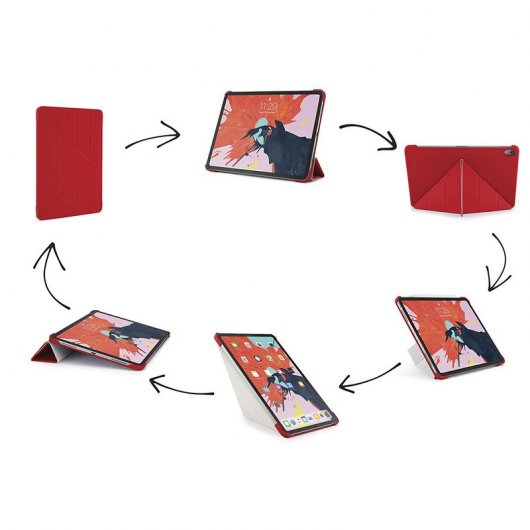 Unotec Funda Origami 2 Roja para iPad Pro 12.9" 2018