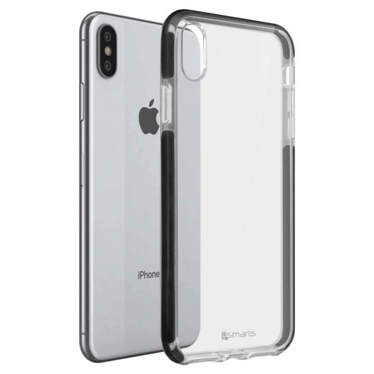 4Smarts Funda de Silicona con Bordes Negros para Apple iPhone XS Max
