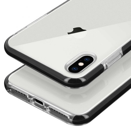 4Smarts Funda de Silicona con Bordes Negros para Apple iPhone XS Max