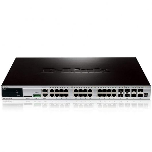 D-Link xStack DGS-3420-28TC Switch Gestionable 24 Puertos Gigabit + 4 Puertos SFP Combinado