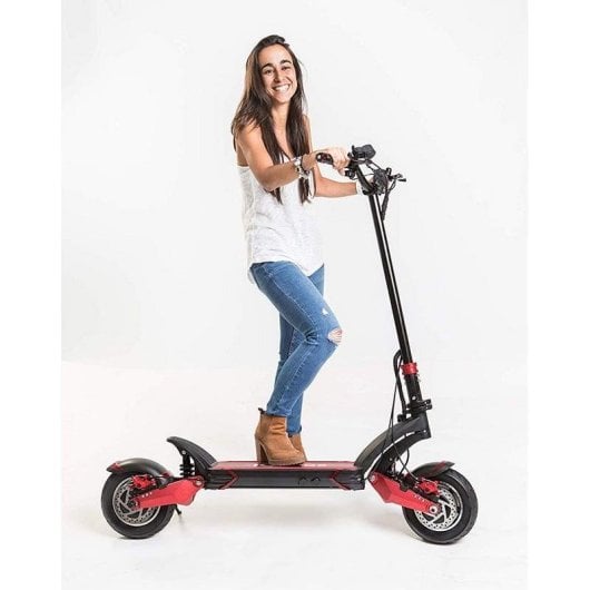 Patinete eléctrico IC Electric Q5 1000W Autonomía 50km Doble freno disco Display Negro/Rojo