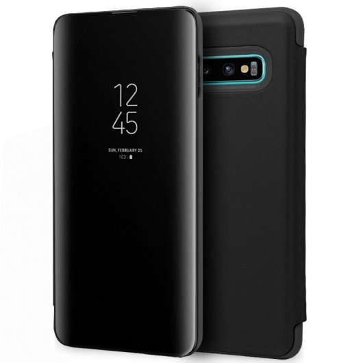 Cool Funda Flip Cover Clear View Negro para Samsung Galaxy S10 Plus 