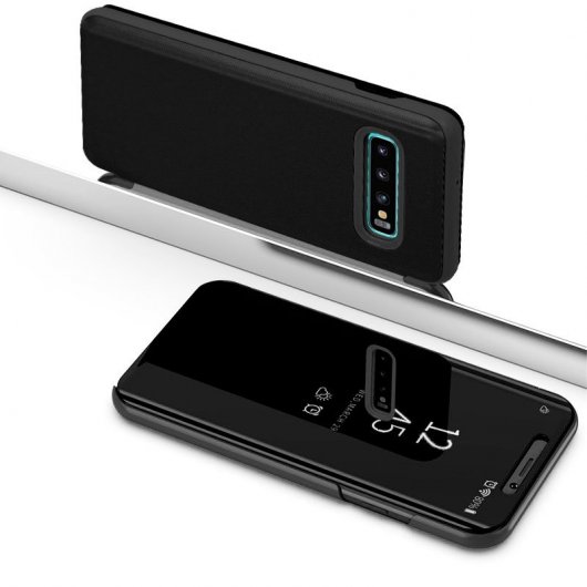 Cool Funda Flip Cover Clear View Negro para Samsung Galaxy S10 Plus 