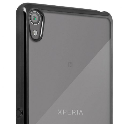 Avizar Funda de Silicona con Bordes Negros para Sony Xperia XA