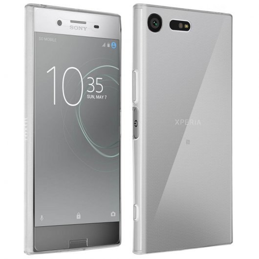 Avizar Funda Silicona Transparente + Cristal Templado para Sony Xperia XZ Premium