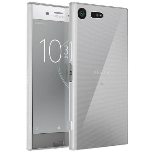 Avizar Funda Silicona Transparente + Cristal Templado para Sony Xperia XZ Premium