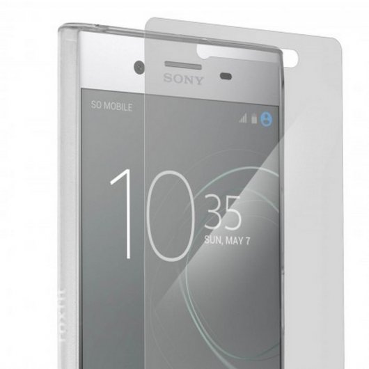 Avizar Funda Silicona Transparente + Cristal Templado para Sony Xperia XZ Premium