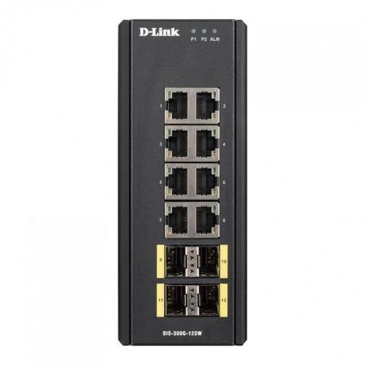D-Link DIS-300G-12SW Switch Industrial Gestionable 8 Puertos Gigabit + 4 Puertos SFP