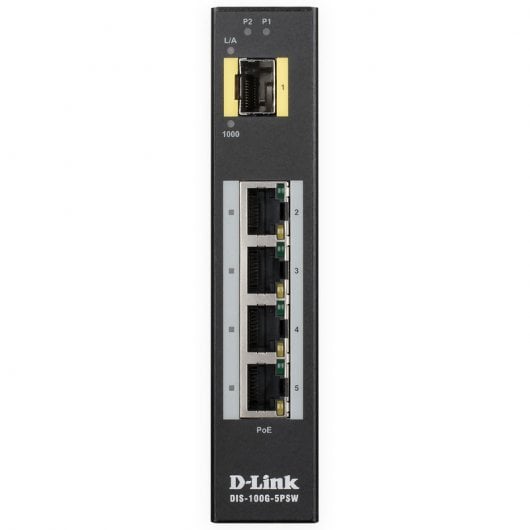 D-Link DIS-100G-5PSW Switch Industrial No Gestionable 4 Puertos Gigabit PoE 120W + 1 Puerto SFP