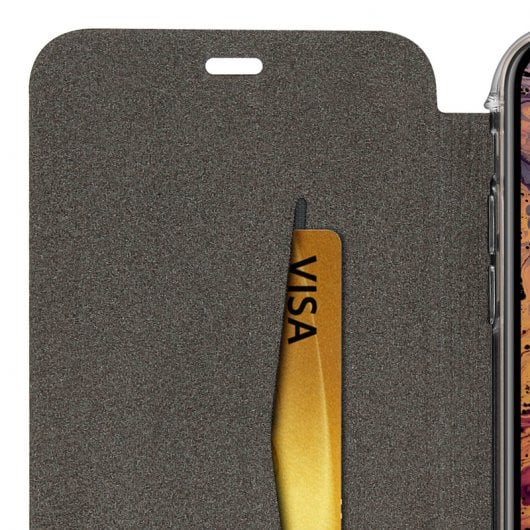 Xqisit Funda Tipo Libro Slim Negra para Apple iPhone XS Max