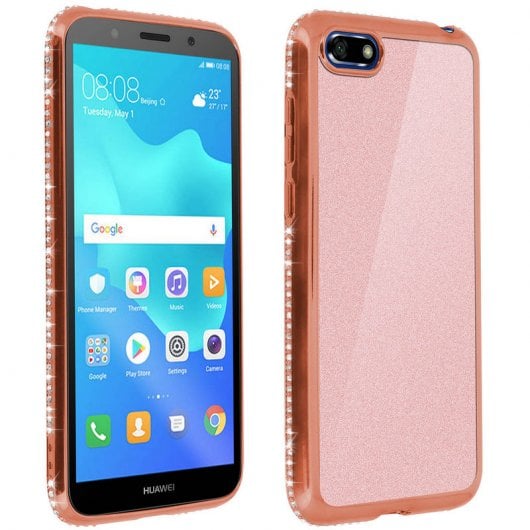 Avizar Funda Purpurina Champán para Huawei Y5/Honor 7S