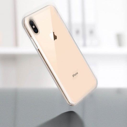 Avizar Doppelte transparente Silikonhülle für Apple iPhone XS Max