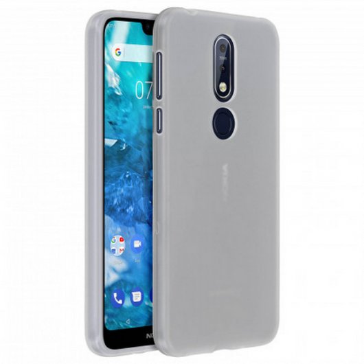Avizar Funda de Silicona Flexible Transparente para Nokia 7.1