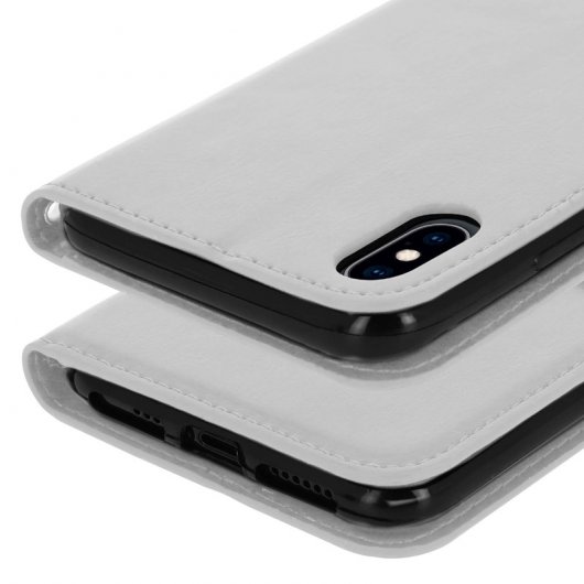Avizar Funda Tipo Libro Cartera Blanca para Apple iPhone XS Max
