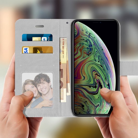 Avizar Funda Tipo Libro Cartera Blanca para Apple iPhone XS Max