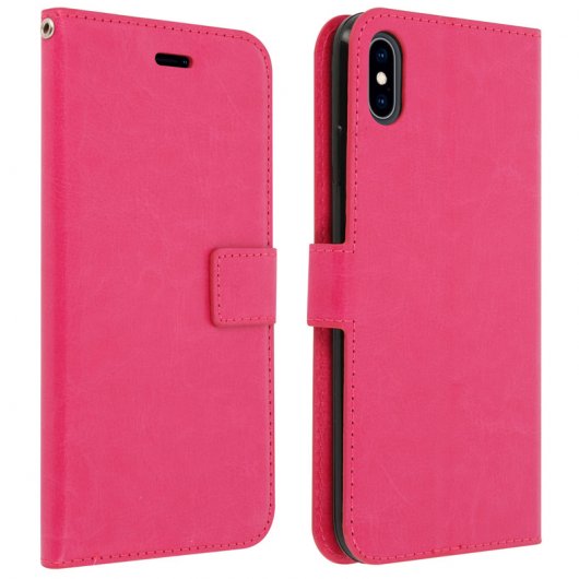 Avizar Funda Tipo Libro Cartera Rosa para Apple iPhone XS Max