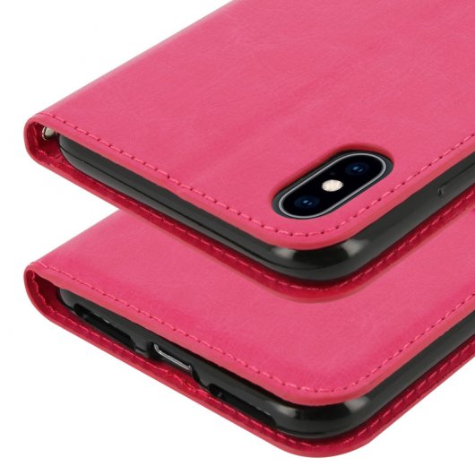 Avizar Funda Tipo Libro Cartera Rosa para Apple iPhone XS Max