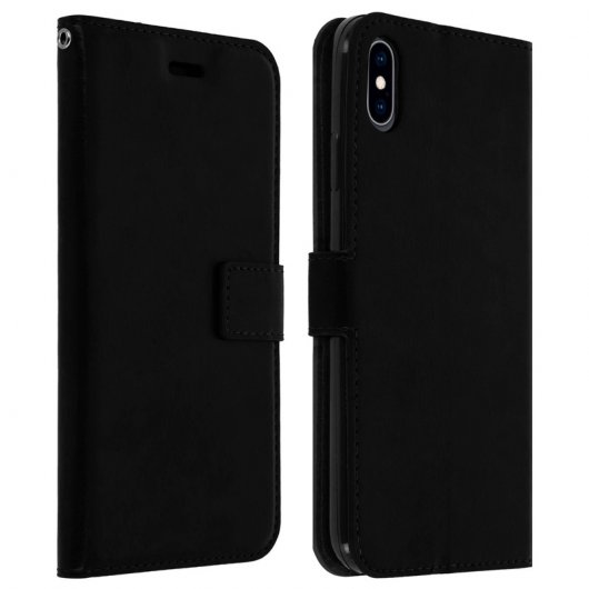 Avizar Funda Tipo Libro Cartera Negra para Apple iPhone XS Max