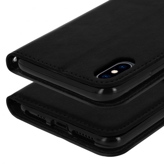 Avizar Funda Tipo Libro Cartera Negra para Apple iPhone XS Max