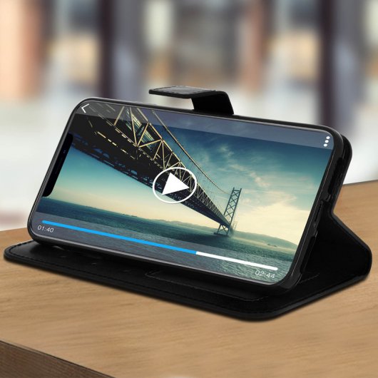 Avizar Funda Tipo Libro Cartera Negra para Apple iPhone XS Max
