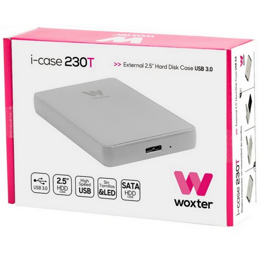 Woxter I-Case 230 Carcasa Disco Duro USB 3.0 Gris