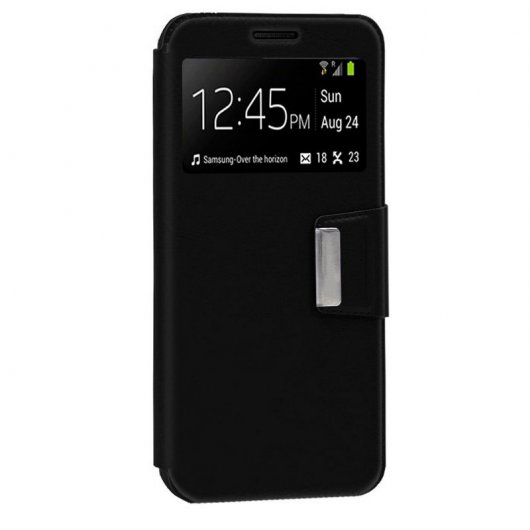 Cool Funda Flip Cover Liso Negra para Samsung Galaxy J6
