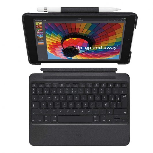 Logitech Slim Combo Funda con Teclado Inalámbrico Negro para iPad Pro de 9.7"