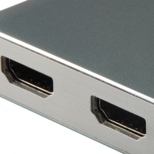 Dotato di adattatore USB-C a 2x HDMI femmina 4K 30Hz grigio