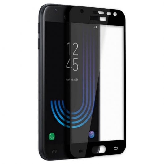 Avizar Protector Cristal Templado Borde Negro para Samsung Galaxy J3 2017