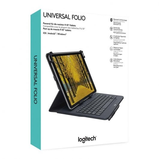 Logitech Universal Folio Nero Bluetooth QWERTY Spagnolo